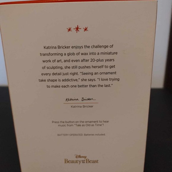 Hallmark Keepsake 25th Anniversary Beauty and the Beast Ornament - NIB - Picture 5 of 5